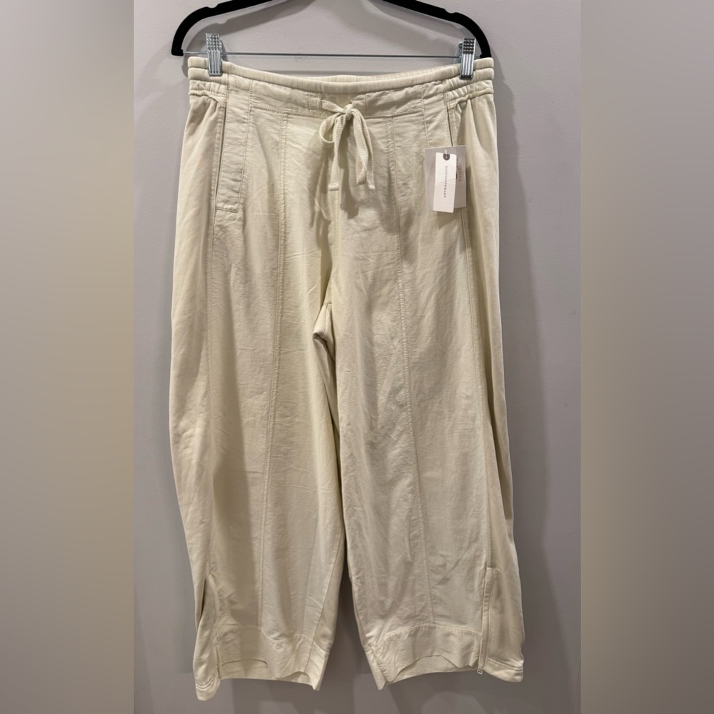Anthropologie Light Beige Drawstring Pants